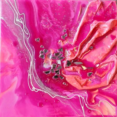 Картина под названием "MINI  №12" - Alla Broska, Подлинное произведение искусства, Смола Установлен на Деревянная рама для н…