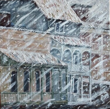 Painting titled "View of Old Tbilisi" by Luka Kiparoidze, Original Artwork, Oil