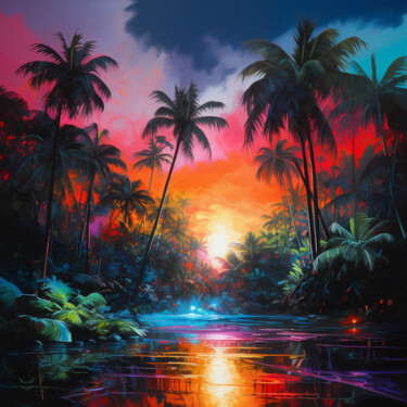 数字艺术 标题为“Paradise” 由Pixinxt, 原创艺术品, AI生成的图像