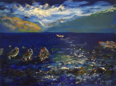 Pintura titulada "Am Nordufer der Ins…" por Jörg Eydner, Obra de arte original, Oleo