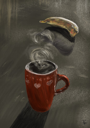 Sunday Morning Painting titled "Sunday Morning" by Tatiana Gregson, Original Artwork, Digital Painting