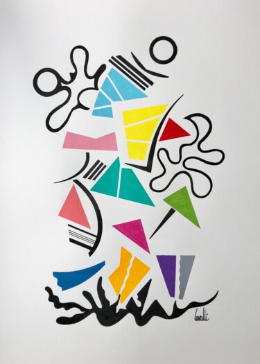 Peinture intitulée "24 010 Simplice" par Pascal Cavalli, Œuvre d'art originale, Acrylique