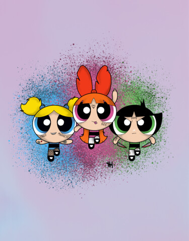 数字艺术 标题为“Bad Powerpuff Girls” 由Diabolhic, 原创艺术品, 数字油画