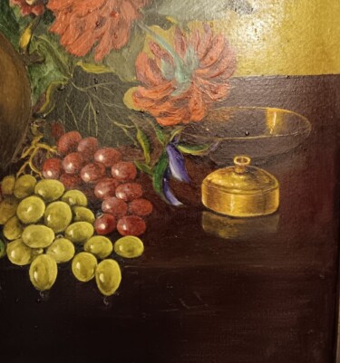 Painting titled "БУКЕТ" by Galina Romanenko, Original Artwork, Oil Mounted on Other rigid panel