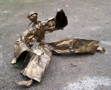 Sculpture intitulée "être de papier... e…" par Anne-Frédérique Ferret, Œuvre d'art originale, Papier