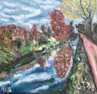 绘画 标题为“Le canal  a l’autom…” 由Maria Helena De  Macedo  Benier, 原创艺术品, 油