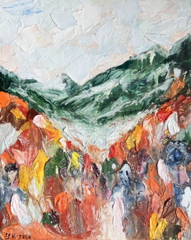 Ζωγραφική με τίτλο "Blossom" από Lizaveta Varvashevich, Αυθεντικά έργα τέχνης, Ακρυλικό