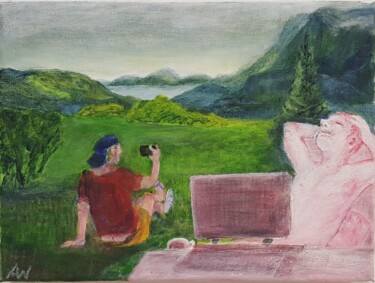 Peinture intitulée "dream" par Antje Witzel (AKbatikart), Œuvre d'art originale, Huile