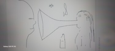 Dessin intitulée "Vente pécunière" par Julien Dousse (Alien Deus), Œuvre d'art originale, Photo montage