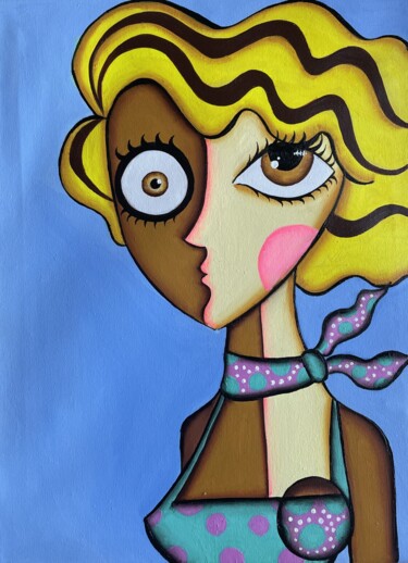 Dicotomía Peinture intitulée "Dicotomía" par Nemesis Seoane, Œuvre d'art originale, Acrylique