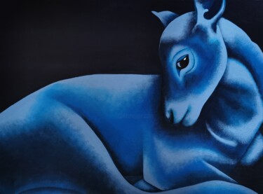 Le Mande-nuit Peinture intitulée "Le Mande-nuit" par Marina Uman, Œuvre d'art originale, Acrylique