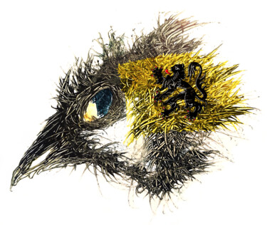 数字艺术 标题为“Pandemi Bird Flande…” 由Johann Sidlo, 原创艺术品, 数字油画