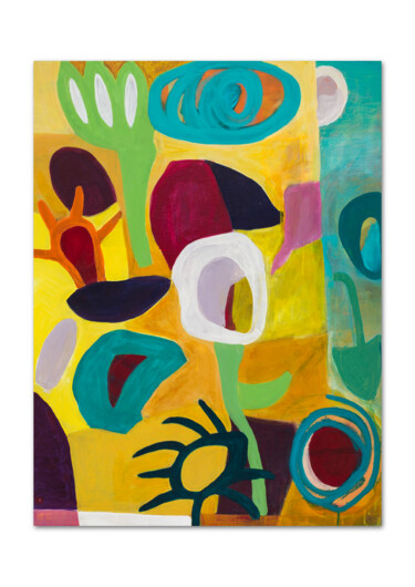 Painting titled "Castanedas verrückt…" by Silvia Amberger, Original Artwork, Acrylic
