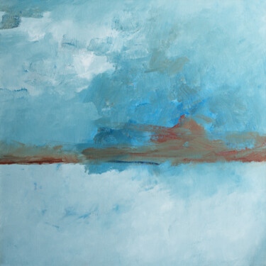 Painting titled "Coming Into View" by Thomas Hjelm, Original Artwork, Oil Mounted on Wood Stretcher frame