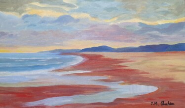 Peinture intitulée "L'Océan, le soir" par Jean-Marie Cluchier, Œuvre d'art originale, Acrylique