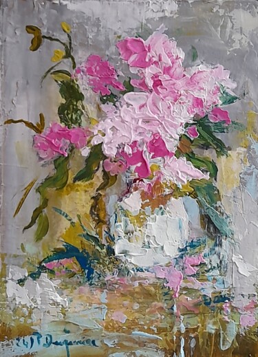 Peinture intitulée "Un tout petit bouqu…" par Jean-Pierre Duquaire, Œuvre d'art originale, Acrylique Monté sur Châssis en bo…
