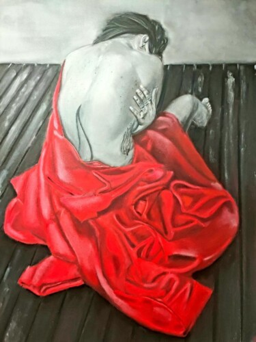 drapé rouge