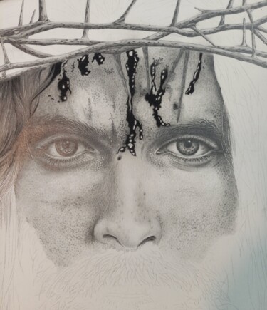 图画 标题为“Jesus crucificado II” 由Sergio Macedo Cardoso, 原创艺术品, 铅笔