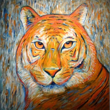 绘画 标题为“Tigre coloré” 由Vincent Thoviste, 原创艺术品, 丙烯