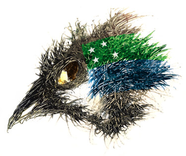 数字艺术 标题为“Pandemi Bird Los La…” 由Johann Sidlo, 原创艺术品, 数字油画