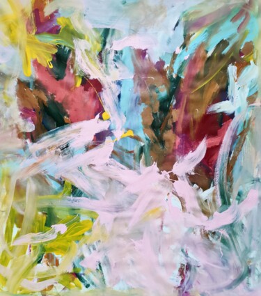 Painting titled "Spring spirit" by Emily Starck, Original Artwork, Acrylic Mounted on Wood Stretcher frame