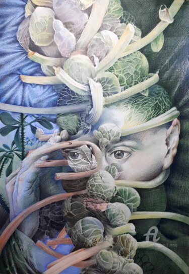 图画 标题为“Suffocating Sustain…” 由Stephan B. Reisig, 原创艺术品, 铅笔