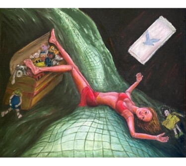 "Falling down" başlıklı Tablo Irina Petrova tarafından, Orijinal sanat, Petrol