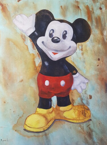 绘画 标题为“Mickey” 由Miguel Angel García López, 原创艺术品, 油