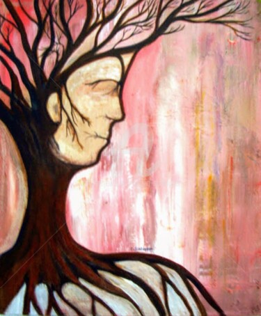 Baumwesen 40x50 J2006 Schlapper Cäcilia Painting titled "Baumwesen 40x50 J20…" by Cäcilia Schlapper, Original Artwork, Acrylic Mounted on Wood Stretcher frame