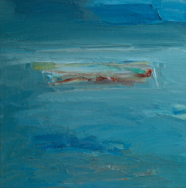 Painting titled "Adrift" by Thomas Hjelm, Original Artwork, Oil Mounted on Wood Stretcher frame