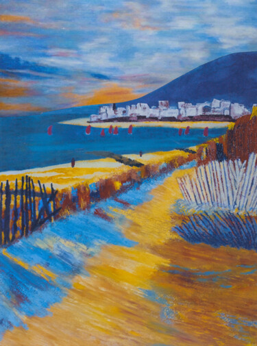Peinture intitulée "Houlgate" par Jean Andre Arrighi, Œuvre d'art originale, Aquarelle