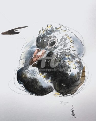 Forbo, 1 (Oslo, Norway) 绘画 标题为“Forbo, 1 (Oslo, Nor…” 由Elodie M. Richard, 原创艺术品, 水彩