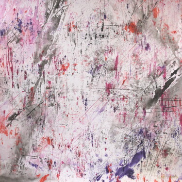 Rose abstraction Painting titled "Rose abstraction" by Vinet-Larente, Original Artwork, Ink