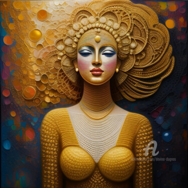 Ethereal 1.7 Digital Arts titled "Ethereal 1.7" by Davina Dugnas, Original Artwork, 2D Digital Work Mounted on Wood Stretcher frame