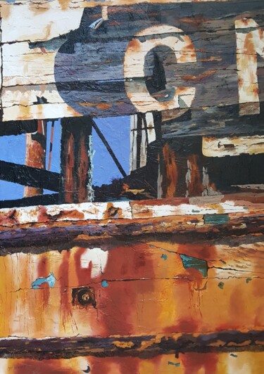 Peinture intitulée "Vieux clin d'oeil d…" par Jean-François Déridet, Œuvre d'art originale, Huile Monté sur Châssis en bois