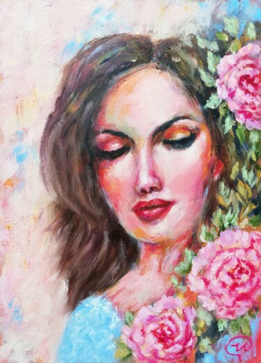 绘画 标题为“Woman Portrait - Wo…” 由Iryna Fedarava, 原创艺术品, 油