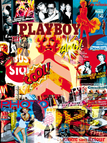 Arts numériques intitulée "Marilyn pop art" par Patrice Fligny, Œuvre d'art originale, Acrylique