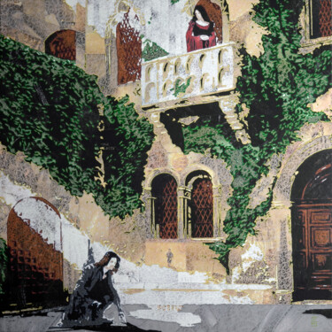 Aragorn + Arwen Peinture intitulée "Aragorn + Arwen" par Camille Sohier, Œuvre d'art originale, Collage numérique Monté sur Châssis en bois