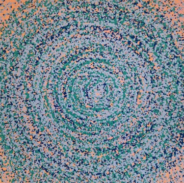 绘画 标题为“Blue Vibration” 由Anastasiia Doro, 原创艺术品, 丙烯 安装在木质担架架上