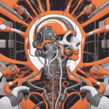 Digital Arts titled "robotization human…" by Eduardo Vidal, Original Artwork, Digital Painting