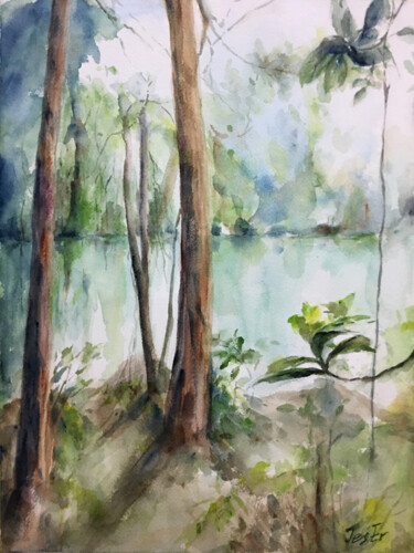 绘画 标题为“Glimpse of Nature” 由Jesline Er, 原创艺术品, 水彩