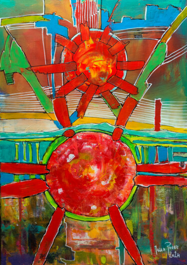 Painting titled ""GRAFIKA"" by Paweł Jagła, Original Artwork, Acrylic