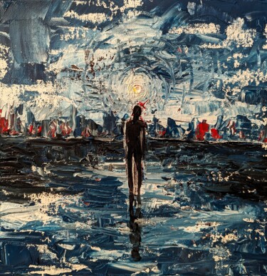 Melancholy hills Painting titled "Melancholy hills" by Vaxo Lang, Original Artwork, Acrylic