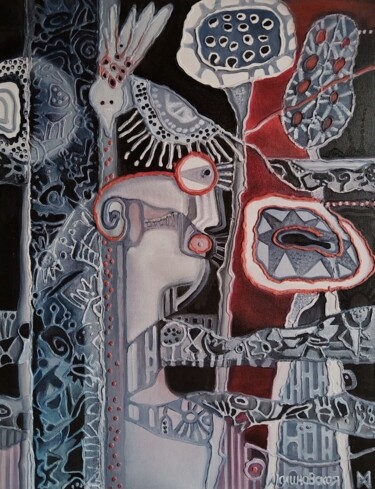 绘画 标题为“The bird is in my h…” 由Margarita Malinovskaya, 原创艺术品, 油