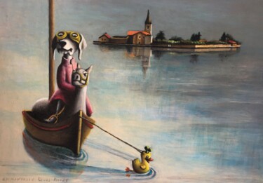 Peinture intitulée "Manège (petite vers…" par Emmanuelle Pellet, Œuvre d'art originale, Acrylique