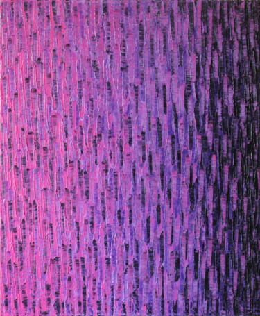 Fondu couleur rose violet. Malerei mit dem Titel "Fondu couleur rose…" von Jonathan Pradillon, Original-Kunstwerk, Acryl Auf Keilrahmen aus Holz montie…