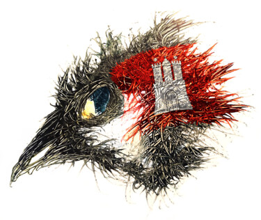 数字艺术 标题为“Pandemi Bird Hamburg” 由Johann Sidlo, 原创艺术品, 数字油画