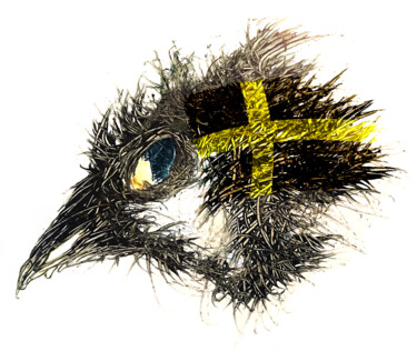 数字艺术 标题为“Pandemi Bird Härjed…” 由Johann Sidlo, 原创艺术品, 数字油画