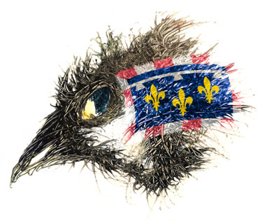 数字艺术 标题为“Pandemi Bird CENTRE…” 由Johann Sidlo, 原创艺术品, 数字油画