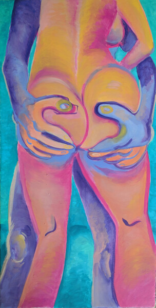 Pants-Off Dance-Off #2 绘画 标题为“Pants-Off Dance-Off…” 由Oberlin The Artist, 原创艺术品, 丙烯